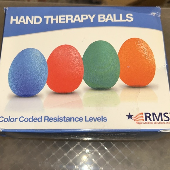 RMS 4-Pack Hand Exercise Balls - Physical & Occupational Therapy Kit. BRAND NEW - Picture 10 of 11